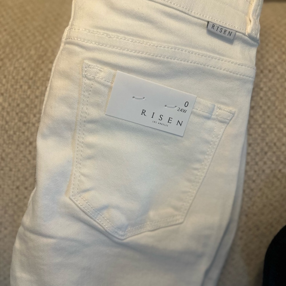 Risen Women's Cream Flare & Wide Leg Jeans